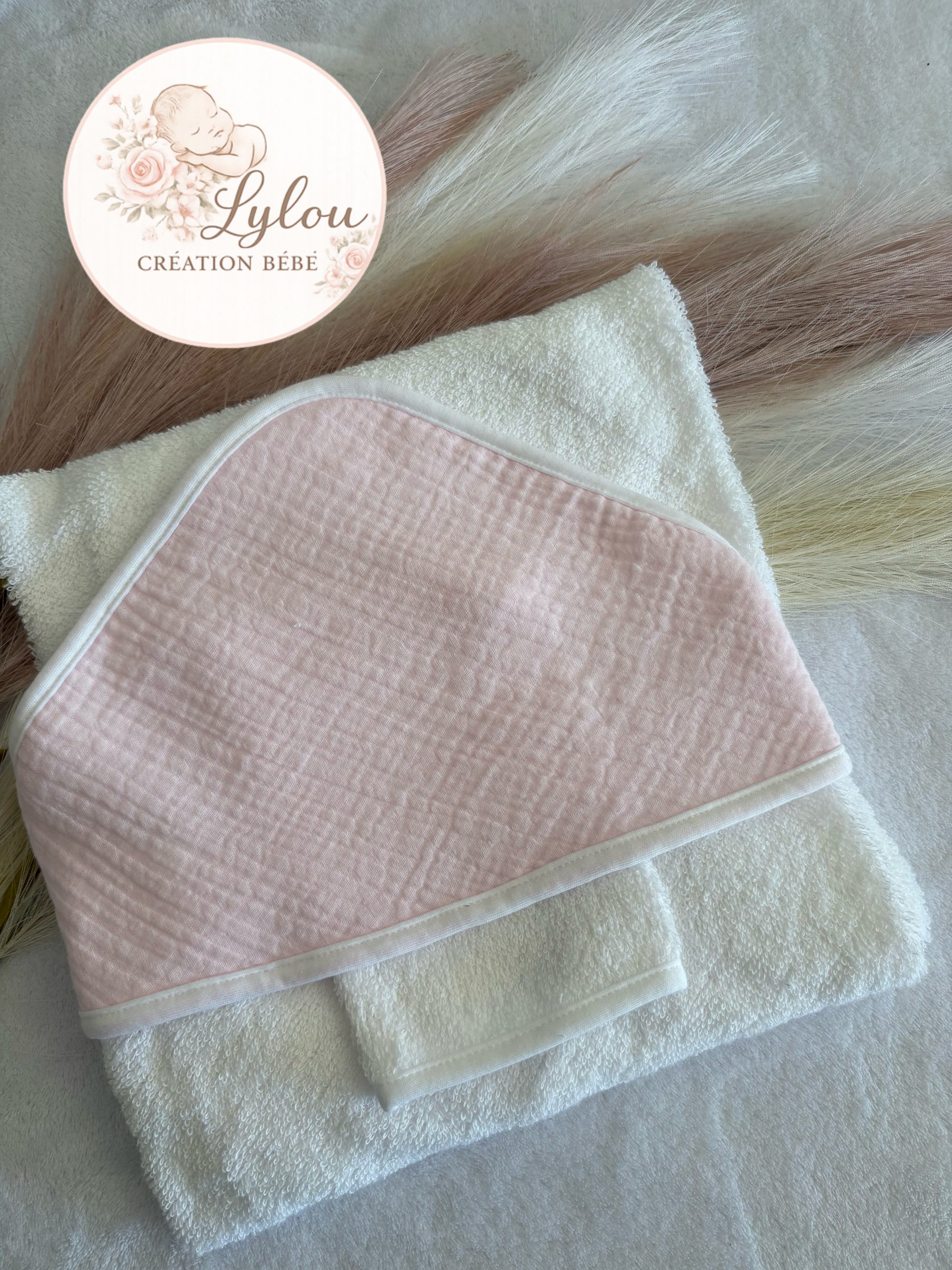 Cape de bain bébé en coton Douce, absorbante et personnalisable – Image 2