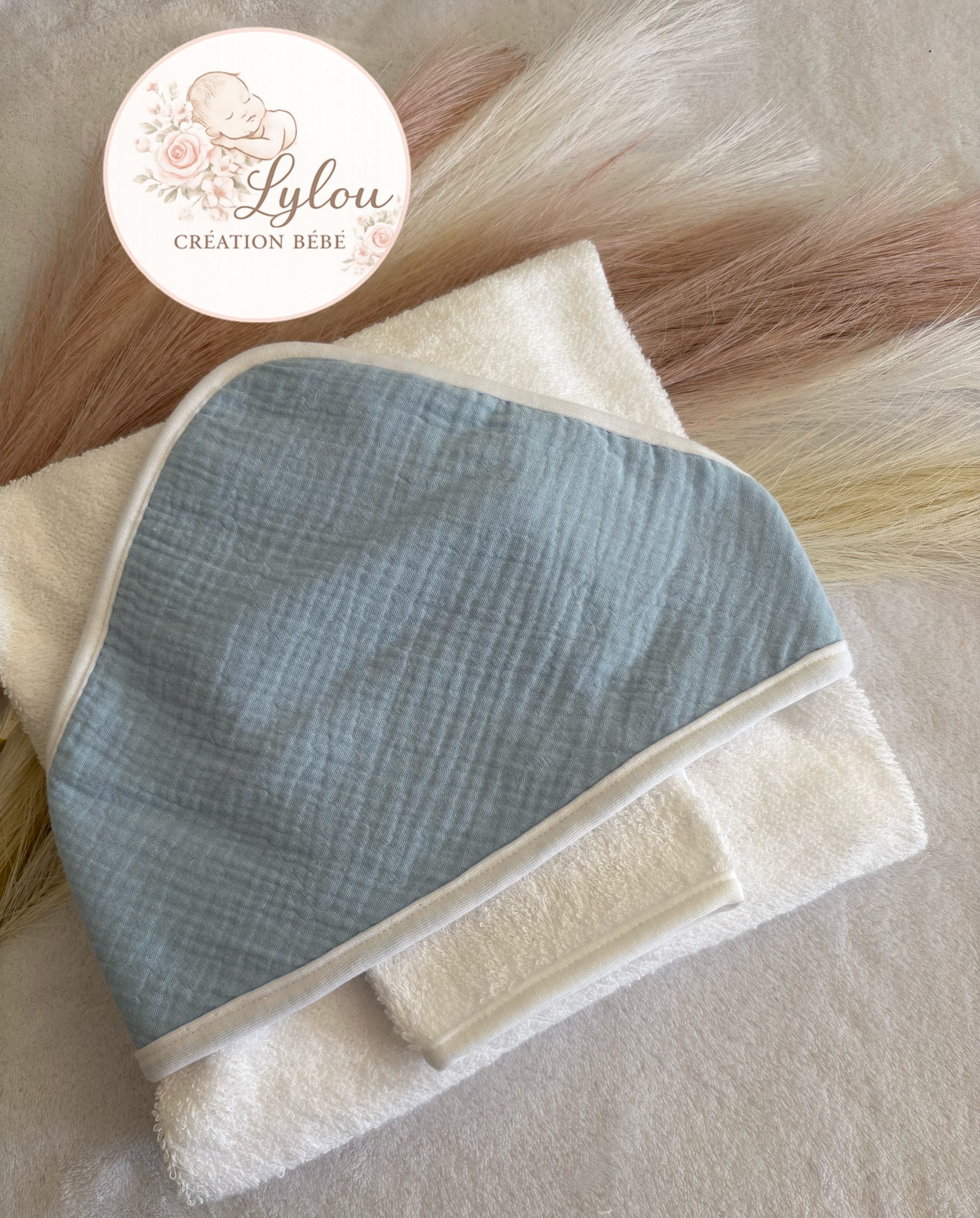Cape de bain bébé en coton Douce, absorbante et personnalisable – Image 3